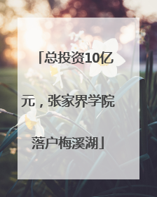 总投资10亿元，张家界学院落户梅溪湖