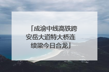 成渝中线高铁跨安岳大道特大桥连续梁今日合龙