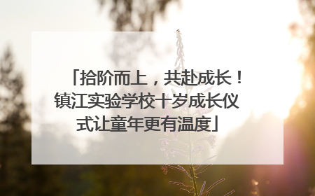 拾阶而上，共赴成长！镇江实验学校十岁成长仪式让童年更有温度