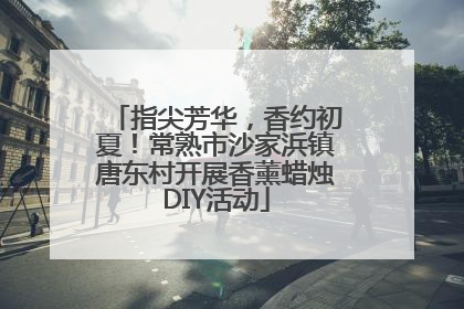 指尖芳华，香约初夏！常熟市沙家浜镇唐东村开展香薰蜡烛DIY活动