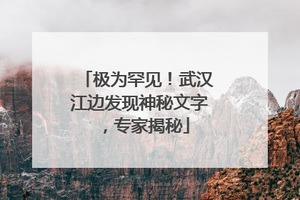 极为罕见！武汉江边发现神秘文字，专家揭秘