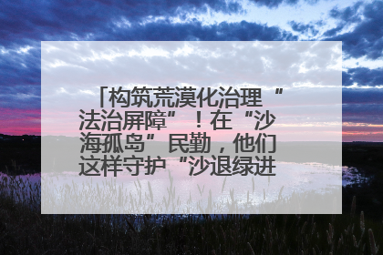 构筑荒漠化治理“法治屏障”！在“沙海孤岛”民勤，他们这样守护“沙退绿进”的生态奇迹