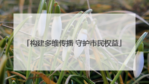 构建多维传播 守护市民权益
