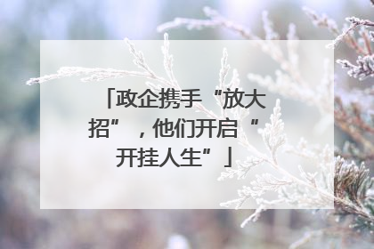 政企携手“放大招”，他们开启“开挂人生”