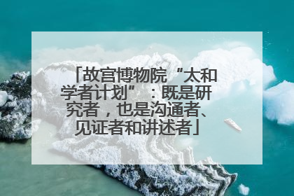 故宫博物院“太和学者计划”：既是研究者，也是沟通者、见证者和讲述者