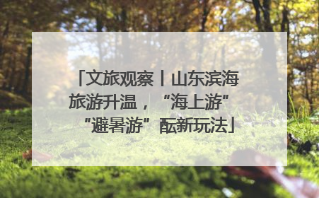 文旅观察丨山东滨海旅游升温，“海上游”“避暑游”酝新玩法