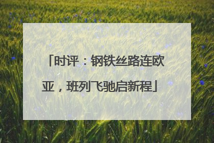 时评：钢铁丝路连欧亚，班列飞驰启新程