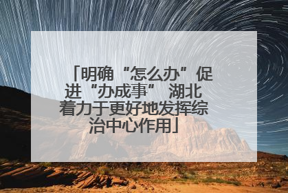 明确“怎么办”促进“办成事” 湖北着力于更好地发挥综治中心作用