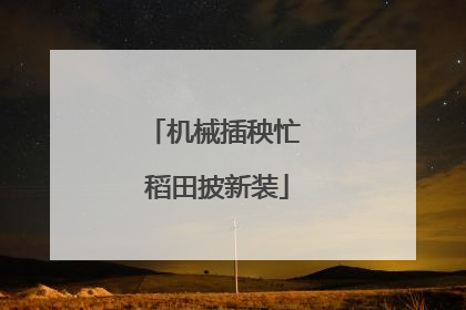 机械插秧忙 稻田披新装