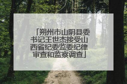 朔州市山阴县委书记王世杰接受山西省纪委监委纪律审查和监察调查