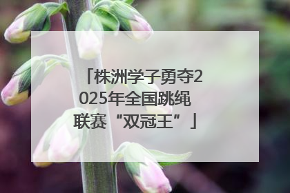 株洲学子勇夺2025年全国跳绳联赛“双冠王”