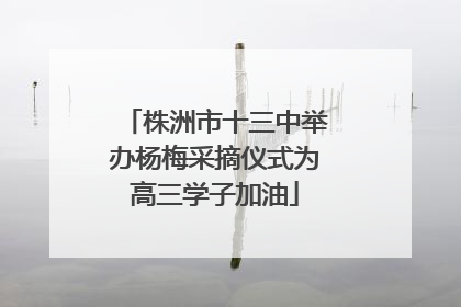 株洲市十三中举办杨梅采摘仪式为高三学子加油