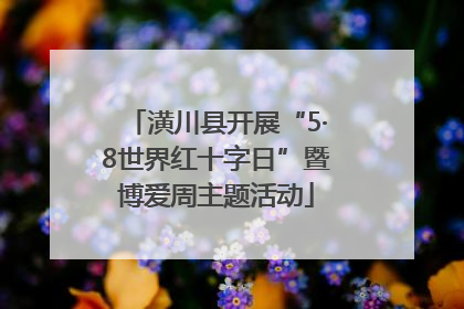 潢川县开展“5·8世界红十字日”暨博爱周主题活动
