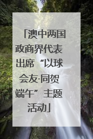 澳中两国政商界代表出席“以球会友·同贺端午”主题活动