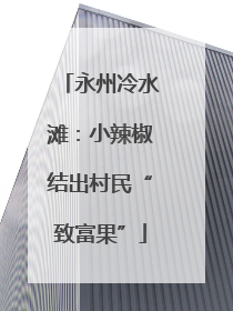 永州冷水滩：小辣椒结出村民“致富果”