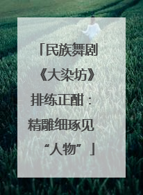 民族舞剧《大染坊》排练正酣：精雕细琢见“人物”