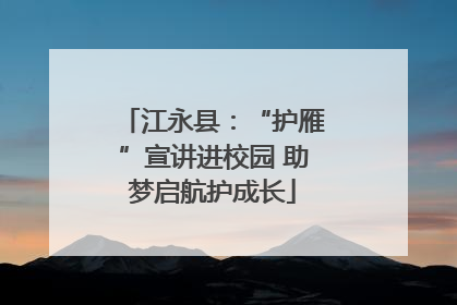 江永县：“护雁”宣讲进校园 助梦启航护成长