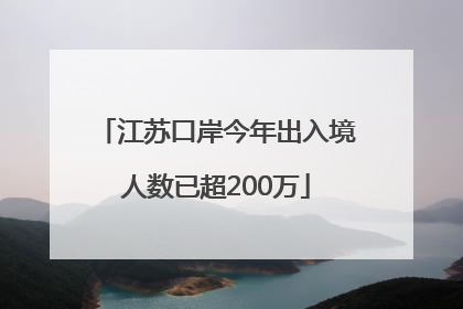 江苏口岸今年出入境人数已超200万