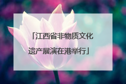 江西省非物质文化遗产展演在港举行