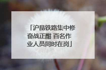 沪昆铁路集中修奋战正酣 百名作业人员同时在岗