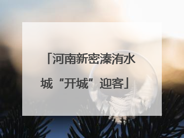 河南新密溱洧水城“开城”迎客