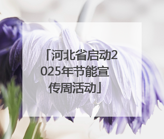 河北省启动2025年节能宣传周活动