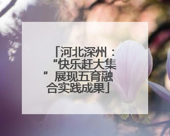 河北深州：“快乐赶大集”展现五育融合实践成果