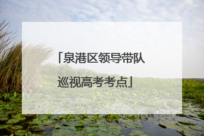 泉港区领导带队巡视高考考点