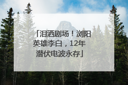 泪洒剧场！浏阳英雄李白，12年潜伏电波永存