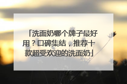 洗面奶哪个牌子最好用？口碑集结，推荐十款超受欢迎的洗面奶