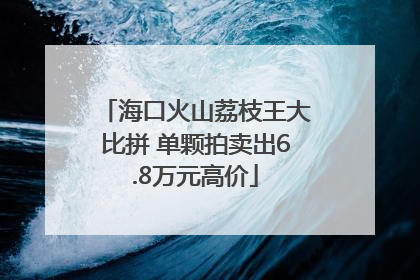 海口火山荔枝王大比拼 单颗拍卖出6.8万元高价