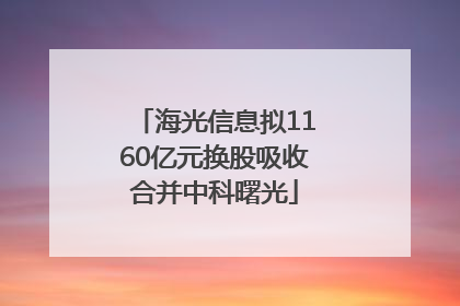 海光信息拟1160亿元换股吸收合并中科曙光