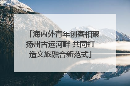 海内外青年创客相聚扬州古运河畔 共同打造文旅融合新范式