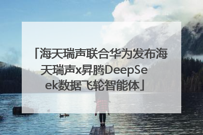 海天瑞声联合华为发布海天瑞声x昇腾DeepSeek数据飞轮智能体