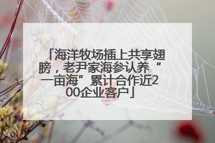 海洋牧场插上共享翅膀，老尹家海参认养“一亩海”累计合作近200企业客户