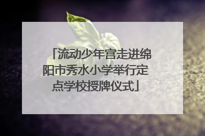 流动少年宫走进绵阳市秀水小学举行定点学校授牌仪式