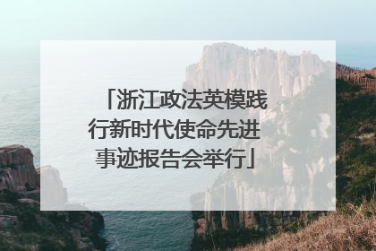 浙江政法英模践行新时代使命先进事迹报告会举行