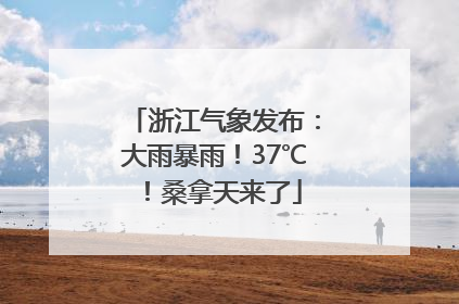 浙江气象发布：大雨暴雨！37℃！桑拿天来了