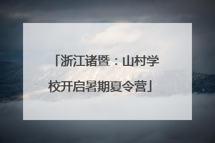 浙江诸暨：山村学校开启暑期夏令营