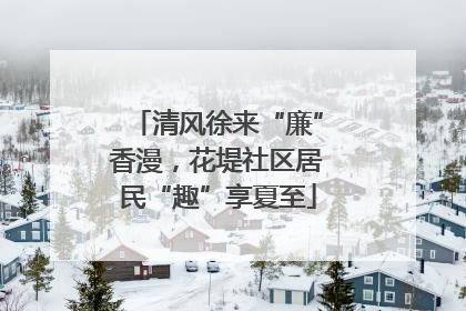 清风徐来“廉”香漫，花堤社区居民“趣”享夏至