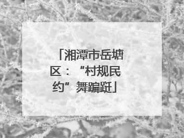 湘潭市岳塘区：“村规民约”舞蹁跹