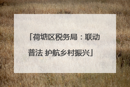 荷塘区税务局：联动普法 护航乡村振兴