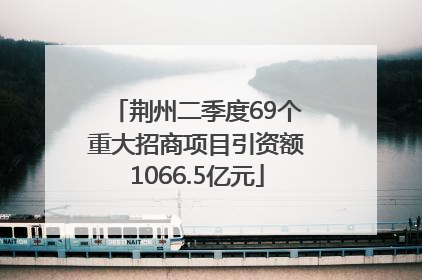 荆州二季度69个重大招商项目引资额1066.5亿元