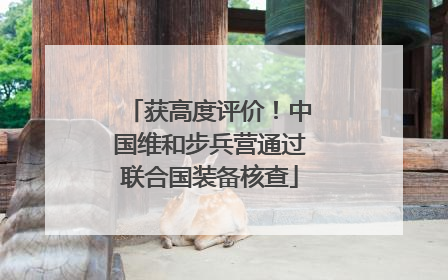 获高度评价！中国维和步兵营通过联合国装备核查