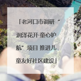 老河口市调研“润泽花开·童心护航”项目 推进儿童友好社区建设