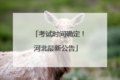 考试时间确定！河北最新公告