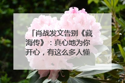 肖战发文告别《藏海传》：真心地为你开心，有这么多人懂你，导演回应“是否有第二季”