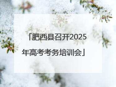肥西县召开2025年高考考务培训会