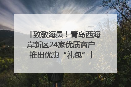 致敬海员！青岛西海岸新区24家优质商户推出优惠“礼包”