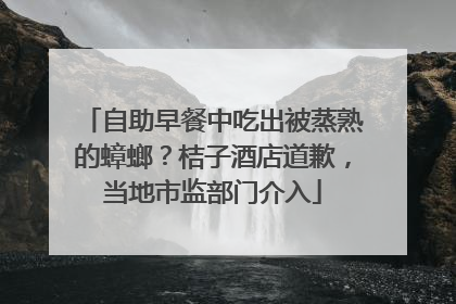 自助早餐中吃出被蒸熟的蟑螂？桔子酒店道歉，当地市监部门介入